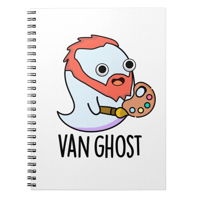 Van Ghost Rolig Artist Spöke Puns  Anteckningsbok (Framsidan)