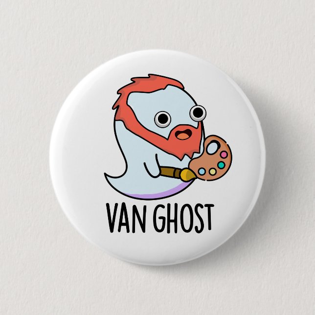 Van Ghost Rolig Artist Spöke Puns  Knapp (Framsida)