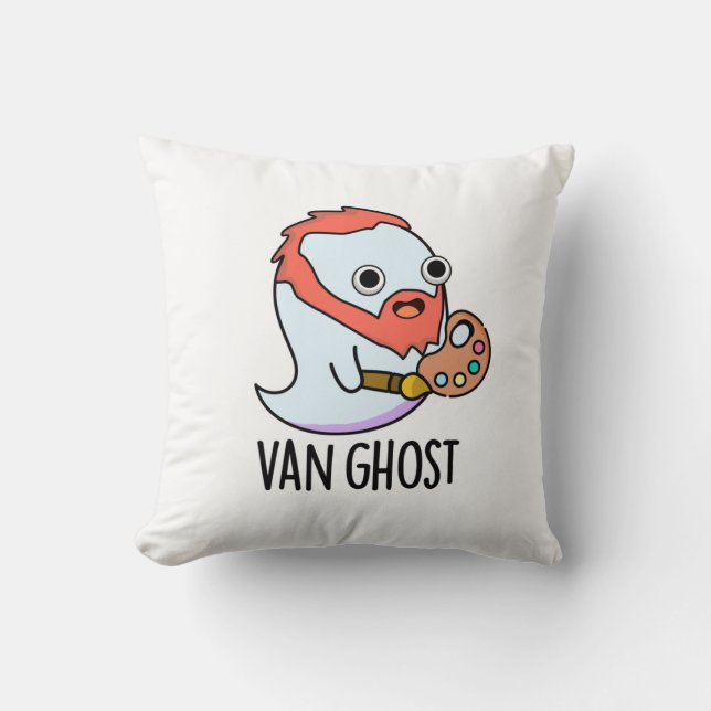 Van Ghost Rolig Artist Spöke Puns  Kudde (Framsida)