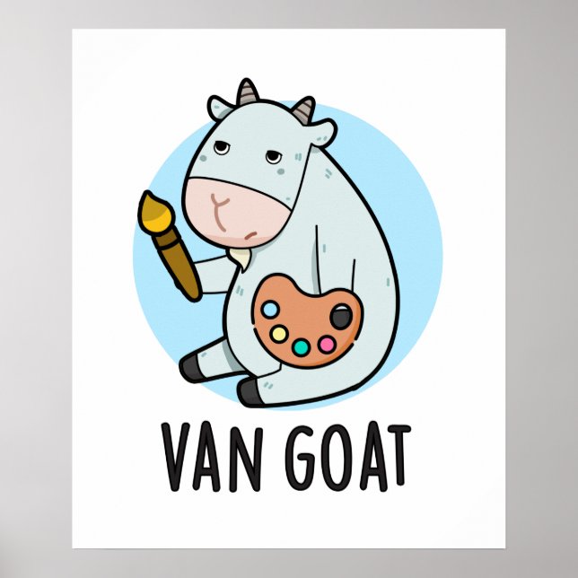 Van Goat Funny Artist Pun Poster (Framsidan)