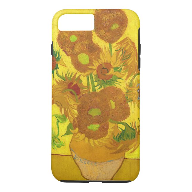 Van Gogh-15 solblommor i Vas Fine Art Case-Mate iPhone Skal (Baksida)