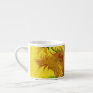Van Gogh-15 solblommor i Vas Fine Art Espressomugg