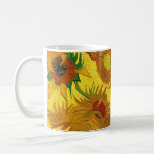 Van Gogh-15 solblommor i Vas Fine Art Kaffemugg