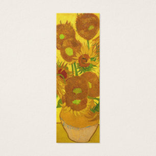 Van Gogh-15 solblommor i Vas Fine Art Litet Visitkort
