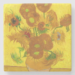 Van Gogh-15 solblommor i Vas Fine Art Stenunderlägg