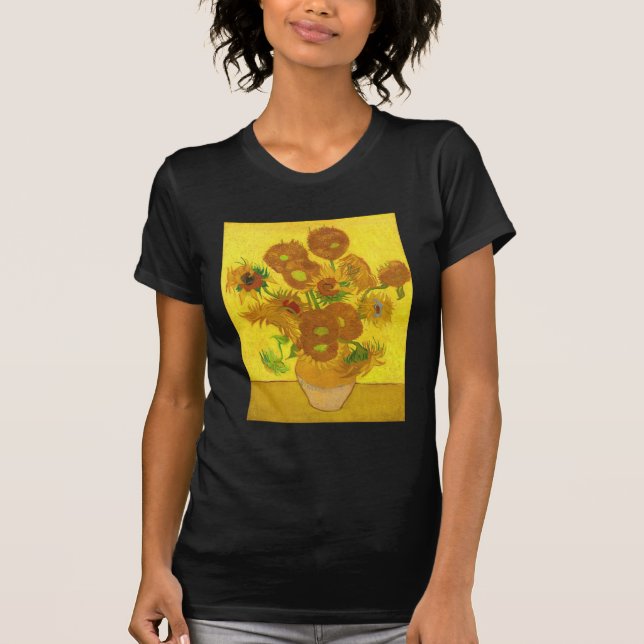 Van Gogh-15 solblommor i Vas Fine Art Tröja (Framsida)