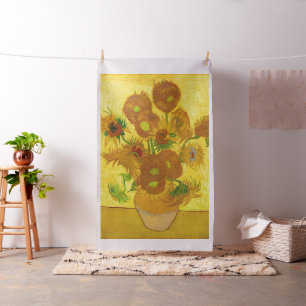 Van Gogh-15 solblommor i Vas Fine Art Tyg