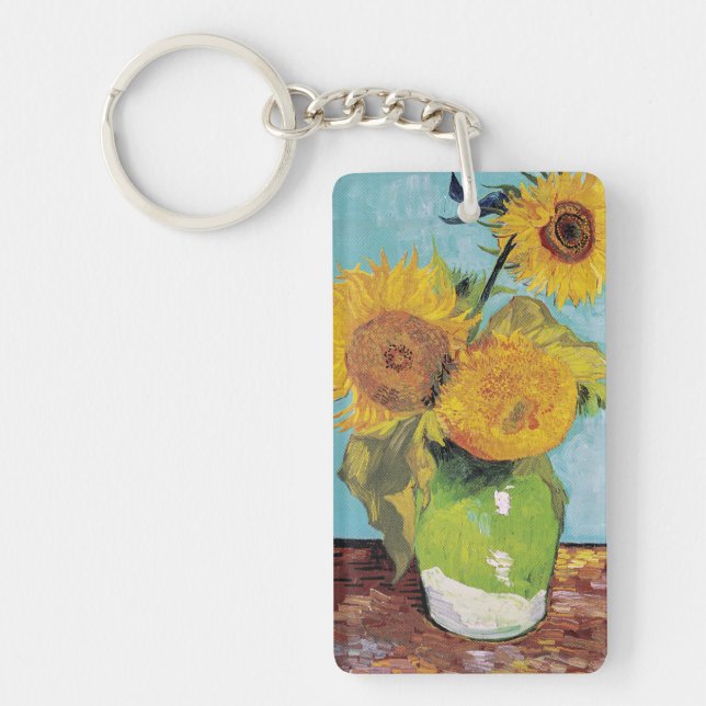 Van Gogh - 3 Sunblommor i Vas (Framsidan)