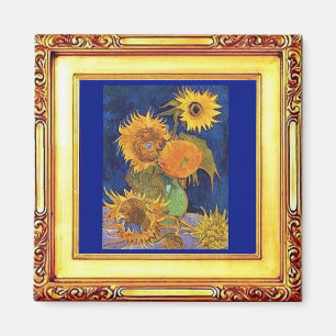 Van Gogh - 5 solrosor Magnet