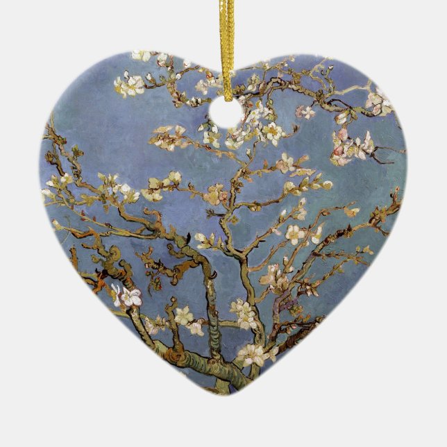 Van Gogh Almond Blommar Julgransprydnad Keramik (Framsidan)