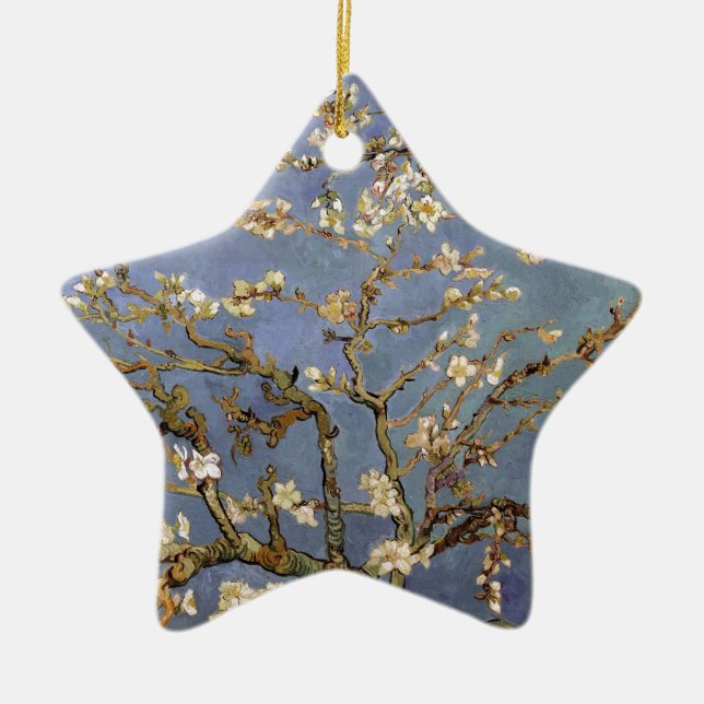 Van Gogh Almond Blommar Julgransprydnad Keramik (Framsidan)