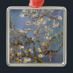 Van Gogh Almond Blommar Julgransprydnad Metall<br><div class="desc">Vincent Van Gogh Nature Painting Series - Almond Blommar in Blue Tones</div>
