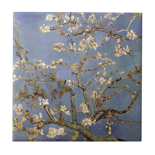 Van Gogh Almond Blommar Kakelplatta (Framsidan)