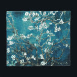 Van Gogh Almond Blommar Mörk  Teal Fleecefilt<br><div class="desc">Konstnär: Vincent Van Gogh Titel: Almond Blommars ändrade färg</div>