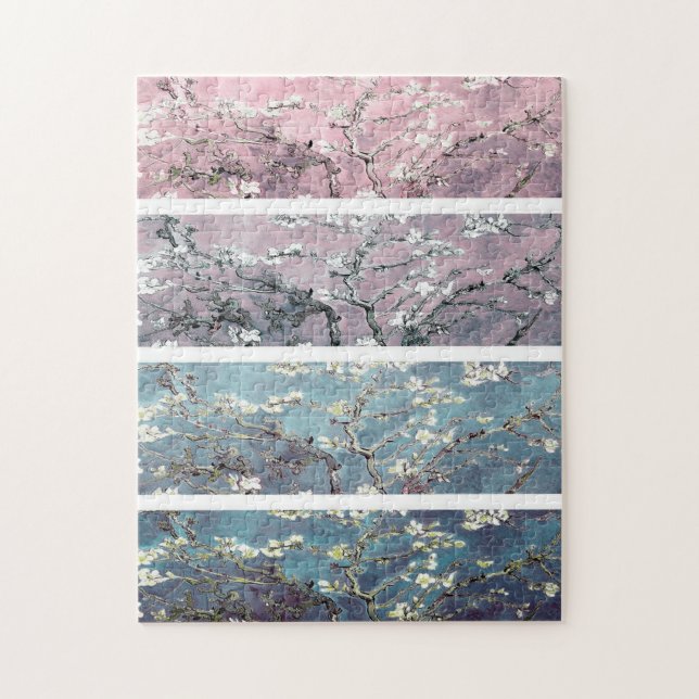Van Gogh Almond Blommar Rosa Lavender Teal  Pussel (Vertikal)