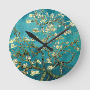 Van Gogh Almond Blommar Träd Rund Klocka
