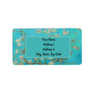 Van Gogh Almond Blommars Adressetikett