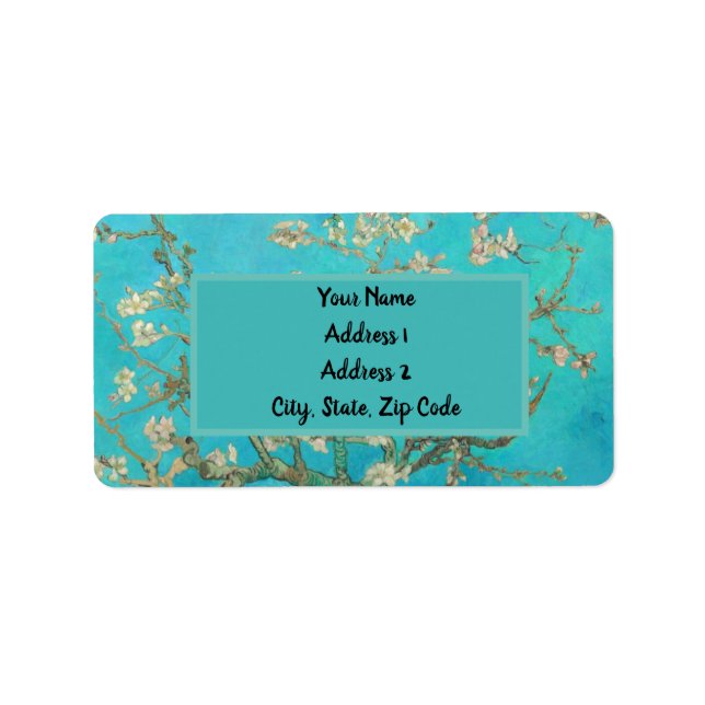 Van Gogh Almond Blommars Adressetikett (Framsidan)