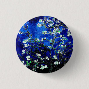 Van Gogh Almond Blommars blue grönt Knapp