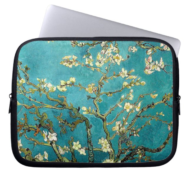 Van Gogh Almond Blommars Classic Impressionism Laptop Sleeve (Framsidan)