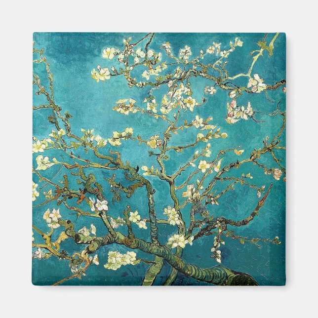 Van Gogh Almond Blommars Classic Impressionism Magnet (Framsidan)