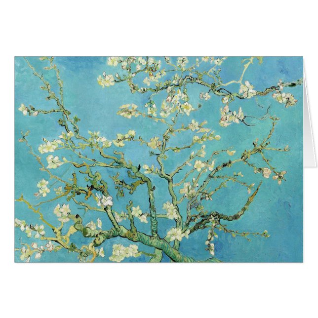 Van Gogh Almond Blommars Hälsningskort (Framsidan Horizontal)