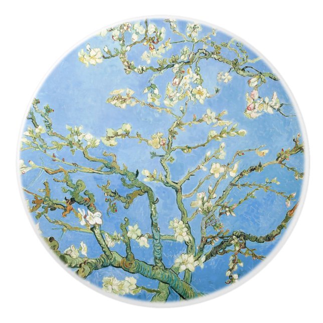Van Gogh Almond Blommars, Himlar Blue Knopp (Framsidan)