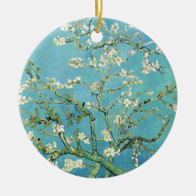 Van Gogh Almond Blommars Julgransprydnad Keramik (Framsidan)