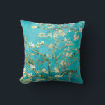 VAN GOGH - Almond Blommars Kudde<br><div class="desc">"van gogh vincent",  "mandel blommar",  blommor,  "berömd tavla",  vintage,  "bra konst",  blommigt,  blått,  vangogh</div>