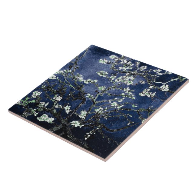 Van Gogh Almond Blommars Midnight Blue Kakelplatta (Sidan)