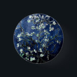 Van Gogh Almond Blommars Midnight Blue Knapp<br><div class="desc">Almond Blommars av Vincent Van Gogh färg,  ändring av upphovsrätten 2gullordDesigns/ PureVintage Kärlek Skaffa skönheten hos Van Gogh's älskade Almond Blommar i färger som matchar ditt hem. vincent van gogh,  van gogh,  mandel blommar,  blommor,  blommigt,  söt,  vacker.</div>