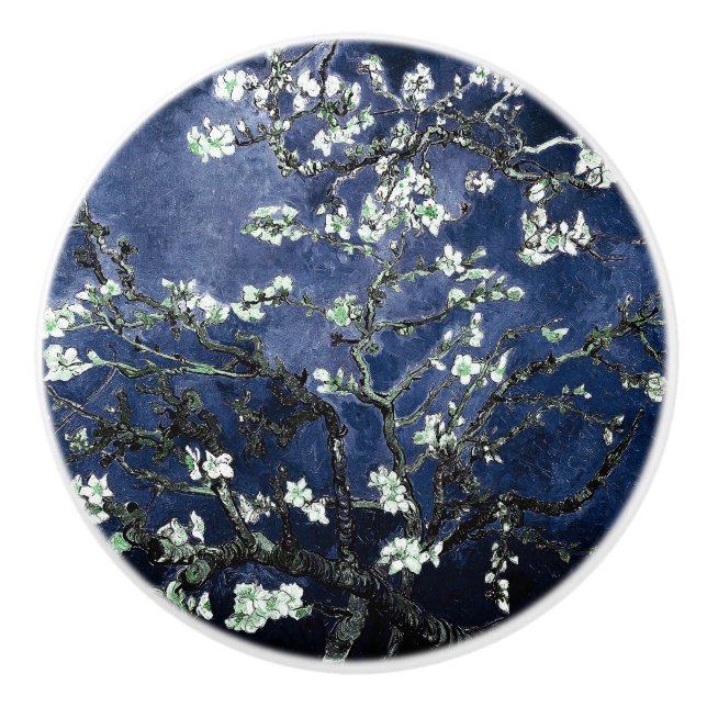 Van Gogh Almond Blommars Midnight Blue Knopp (Framsidan)