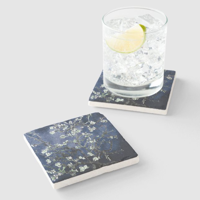 Van Gogh Almond Blommars Midnight Blue Stenunderlägg (Sidan)