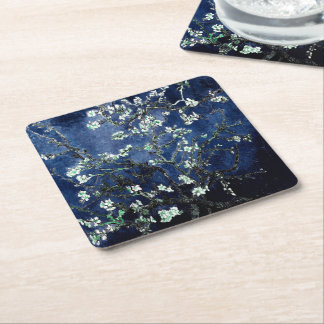 Van Gogh Almond Blommars Midnight Blue Underlägg Papper Kvadrat