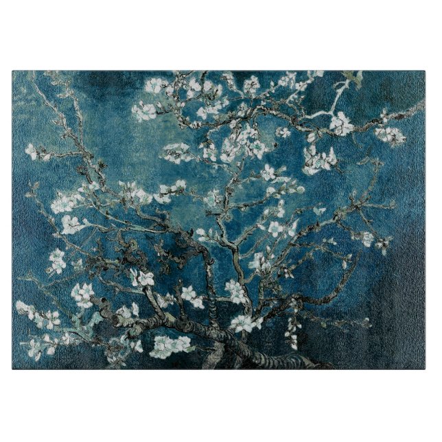 Van Gogh Almond Blommars: Mörk Teal (Framsidan)