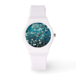 Van Gogh Almond Blommars: Mörk Teal Armbandsur