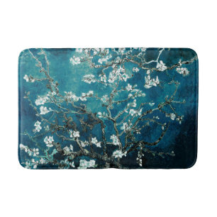 Van Gogh Almond Blommars: Mörk Teal Badrumsmatta