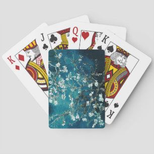 Van Gogh Almond Blommars: Mörk Teal Casinokort