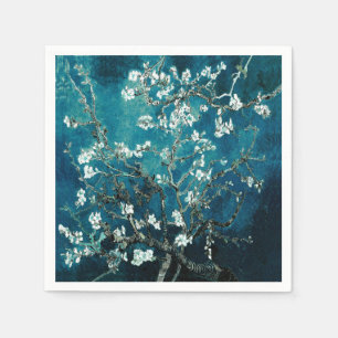 Van Gogh Almond Blommars: Mörk Teal Pappersservett