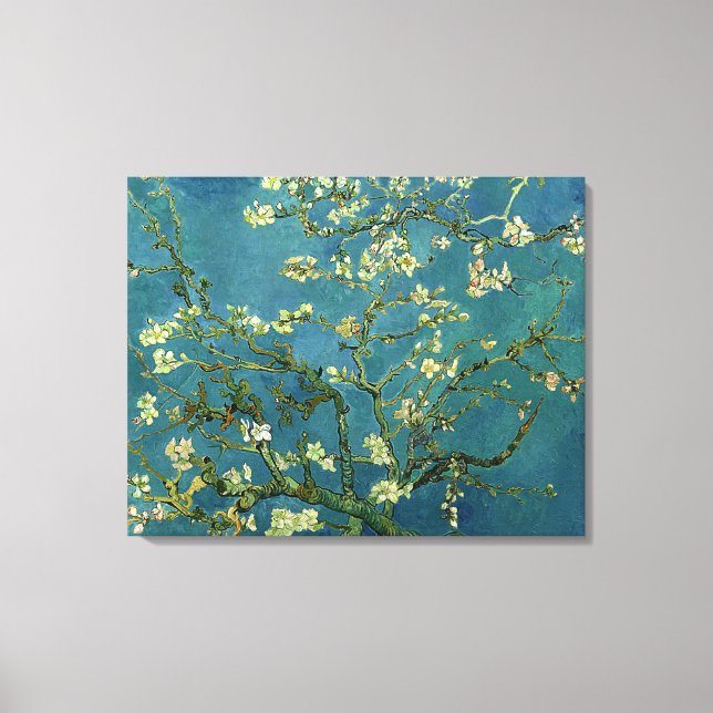 Van Gogh Almond Blommars på Trasa Canvastryck (Framsida)