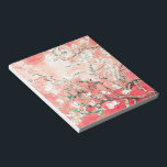 Van Gogh Almond Blommars Peach Anteckningsblock<br><div class="desc">Konstnär: Vincent Van Gogh Titel: Almond Blommars ändrade färg med 2gullordUtformningar</div>