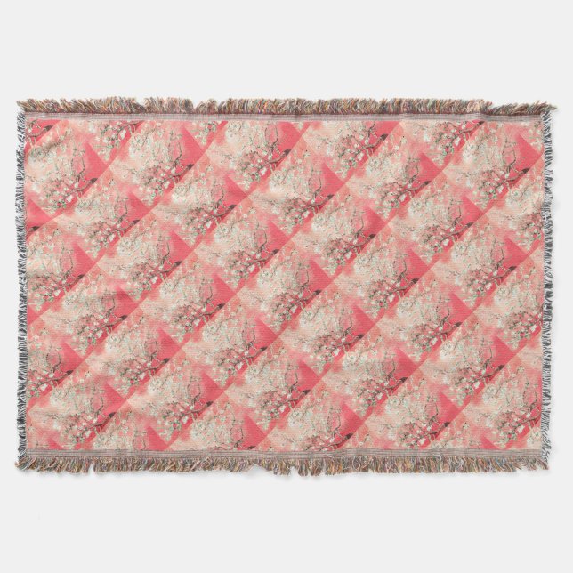 Van Gogh Almond Blommars Peach Filt (Framsidan)