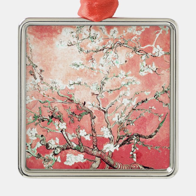 Van Gogh Almond Blommars Peach Julgransprydnad Metall (Framsidan)