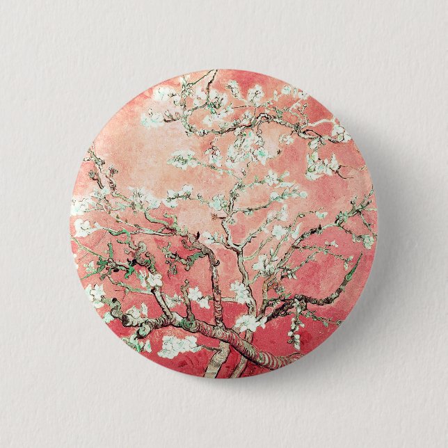Van Gogh Almond Blommars Peach Knapp (Framsida)