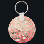 Van Gogh Almond Blommars Peach Nyckelring<br><div class="desc">Konstnär: Vincent Van Gogh Titel: Almond Blommars ändrade färg med 2gullordUtformningar</div>