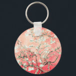 Van Gogh Almond Blommars Peach Nyckelring<br><div class="desc">Konstnär: Vincent Van Gogh Titel: Almond Blommars ändrade färg med 2gullordUtformningar</div>
