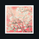 Van Gogh Almond Blommars Peach Pappersservett<br><div class="desc">Fira dina speciella tillfällen med Vincent Van Gogh's Almond-Blommars fantastiska skönhet. Vår Peachy Rosa/Pinkish Peach Almond Blommars Gifts är perfektens symboliska för uppskattning av dina bröllopsfest-, babydusch- eller vår party gäster. Varje gåva visar den koniska teckningen mot en bakgrund av mjuka, ömtåliga rosor, skapar dem en trevlig påminnelse om vår...</div>