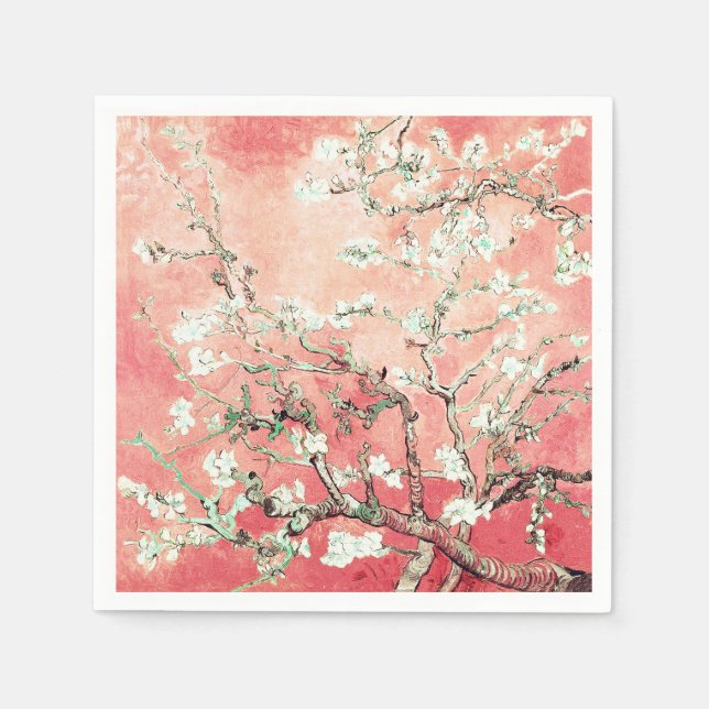 Van Gogh Almond Blommars Peach Pappersservett (Framsidan)