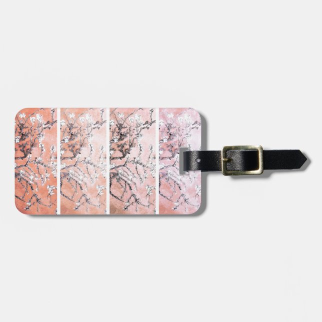 Van Gogh Almond Blommars Peach Rosa Bagagebricka (Horisontell Framsida)