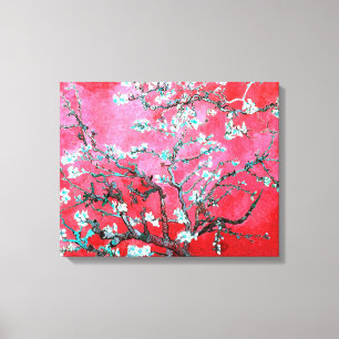 Van Gogh Almond Blommars Red blue Canvastryck